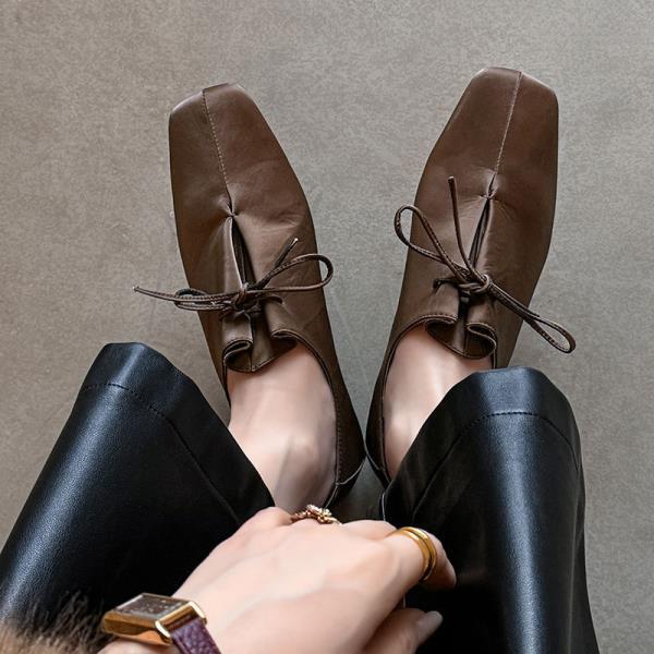 Fashion Womens Loafers Shoes White Sneakers Square Toe Female Footwear All-Match Slip-on Comfortable Dress Summer Flat Lace-Up Silk