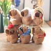 Charming White Capybara Plush Toy Soft Key Ring Cute Decorative Doll Keychain