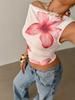 Women's One-Shoulder Ruched Slim T-Shirt - Casual Spring/Summer Fashion Top