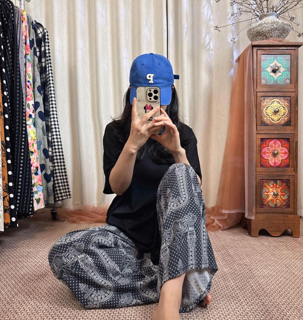 Three Sizes Women's Cotton Silk Wide-Leg Rayon Pants - Spring/Summer Breathable, Plus Size Casual Home Sleepwear