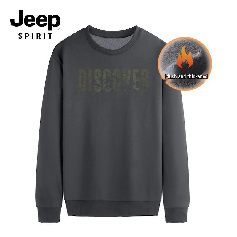 

JEEP SPIRIT Men s Heavyweight Fleece Lined Round Neck Sweatshirt 2XL