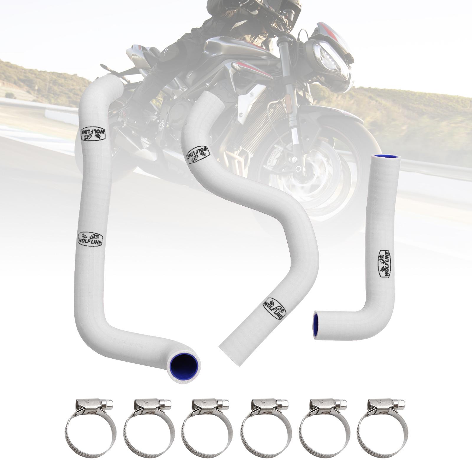 

Силиконовый комплект шлангов охлаждающей жидкости радиатора для Street Triple 765 R RS 2020-2022 Белый