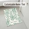 Gothic Moth Theme Soft Crystal Velvet Rug Custom Name & Text Print Non Slip Floor Rug for Bedroom Living Room