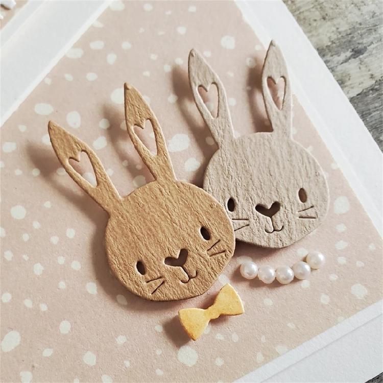 Bunnies Cutting Dies Scrapbooking Stencils Carrots Carbon Steel Die Cut Templates for Card Making Packaging Decoration