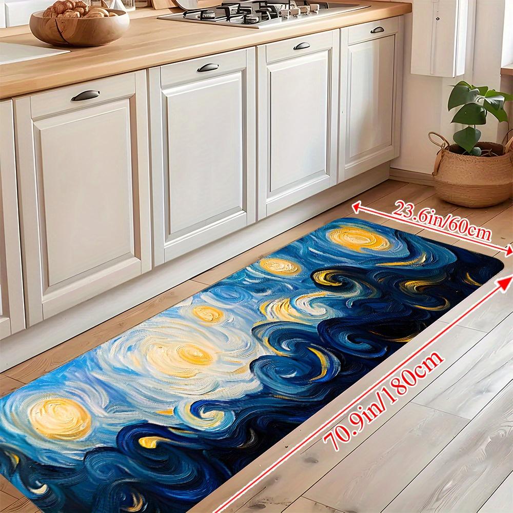 Dywanik Długi Pasek Gwieździste Niebo, Koc Sypialniany Przyłóżkowy, Mata Podłogowa Kuchenna, Mata Korytarzowa, Miękki, Dekoracja Domu