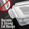 Transparent Airtight Food Containers Snap Lids Sealed Food Storage Containers Stackable Plastic Refrigerator Storage Box