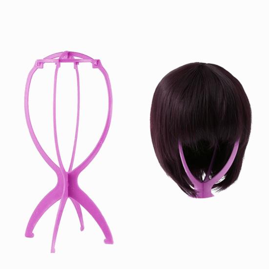 Yousheng Wig Storage Holder Foldable Creative PP Folding Wig Stand Stable Tool for Home