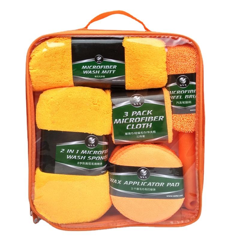 

Kit lap mobil, Handuk Serat Mikro, Set alat pembersih, sarung tangan cuci otomatis, нампан вощение, сикат рода спонс, деталь оранжевый