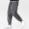 Autumn and winter men's corduroy casual pants trendy brand men's pants tied feet men's pants