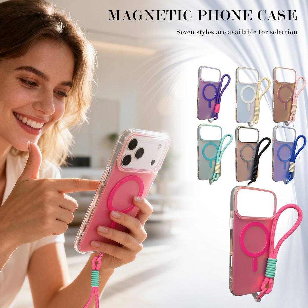 The Magnetic Phone Case With A Bracelet Features And Elegant Design That Is Compatible With The 17pro Max