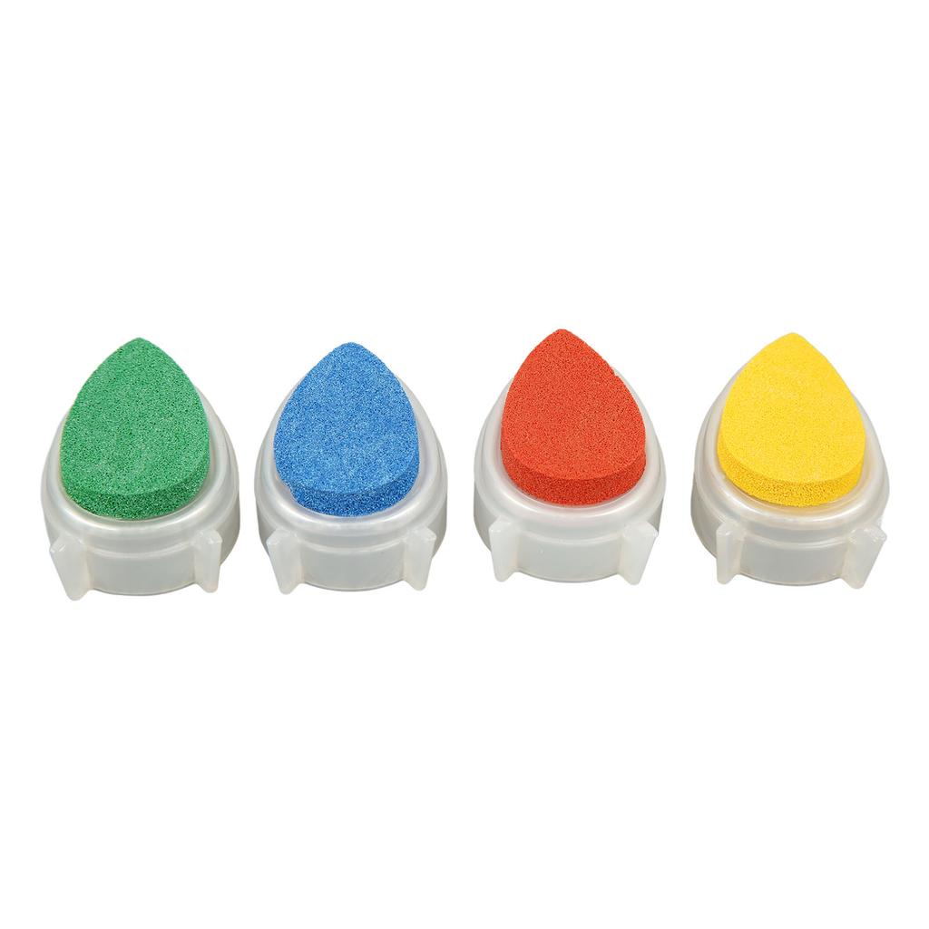 4 Stück Finger-Stempelkissen 4 Helle Farben Waschbar Bequeme Aufbewahrung Stempelkissen für DIY-Bastelarbeiten Papierkunst Scrapbooking Holz