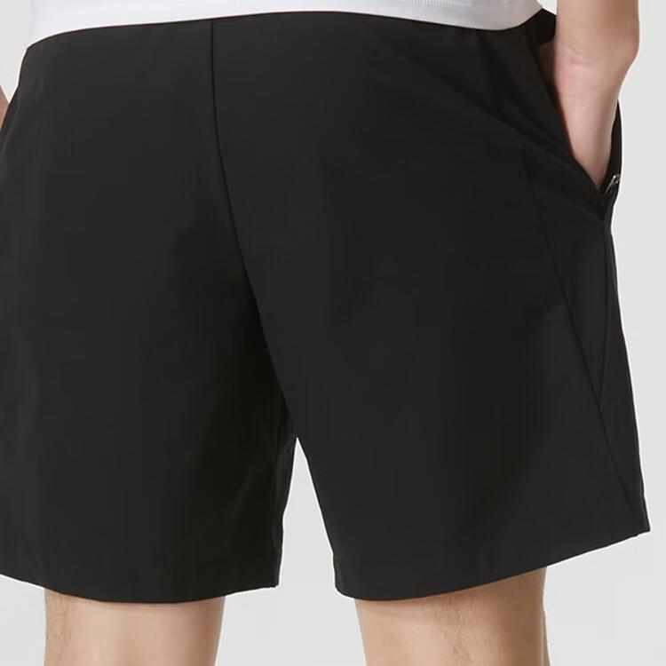 Under Armour Solid Color Outdoor Pullover Top And Elastic Shorts Casual Sports Set Men sets Black 23500505-001+24500201-001