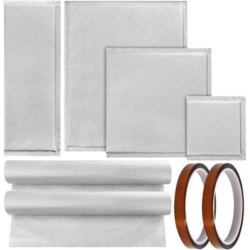 Набор подушек для термопресса 8 шт., Набор термостойких ковриков 4 подушки для термопечати 2 листа для переноса и 2 термостойкие ленты