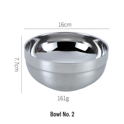 304 Stainless Steel Double-Layer Bowls