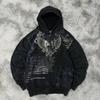 Harajuku Plum Tree Embroidered Oversized Pink Zipper Hoodies For Men and Women Y2K New Gothic Fashion Retro Street Sweatshirts