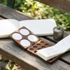 Empty Box Walnut Wood Watercolor Palette Compact Magnetic Suction Mixing Paint Tray Portable Mini Pocket Palette Artist Use