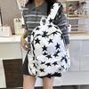 Schoolbag Korean Version of the Star Print Backpack Girl Travel Commuter Nylon Waterproof Schoolbag Campus Leisure Backpack