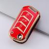 Mahindra Folding 3-Button Gold Edge Key Shell Case