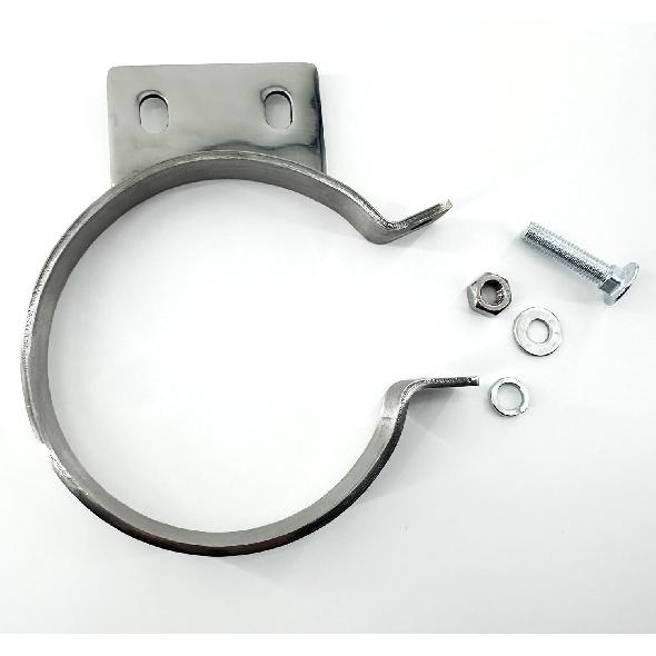 5" Chorme Mount Bracket Clamp for Peterbilt Exhaust Stack 379 359 1987-1993 Silver Replaces# 10294