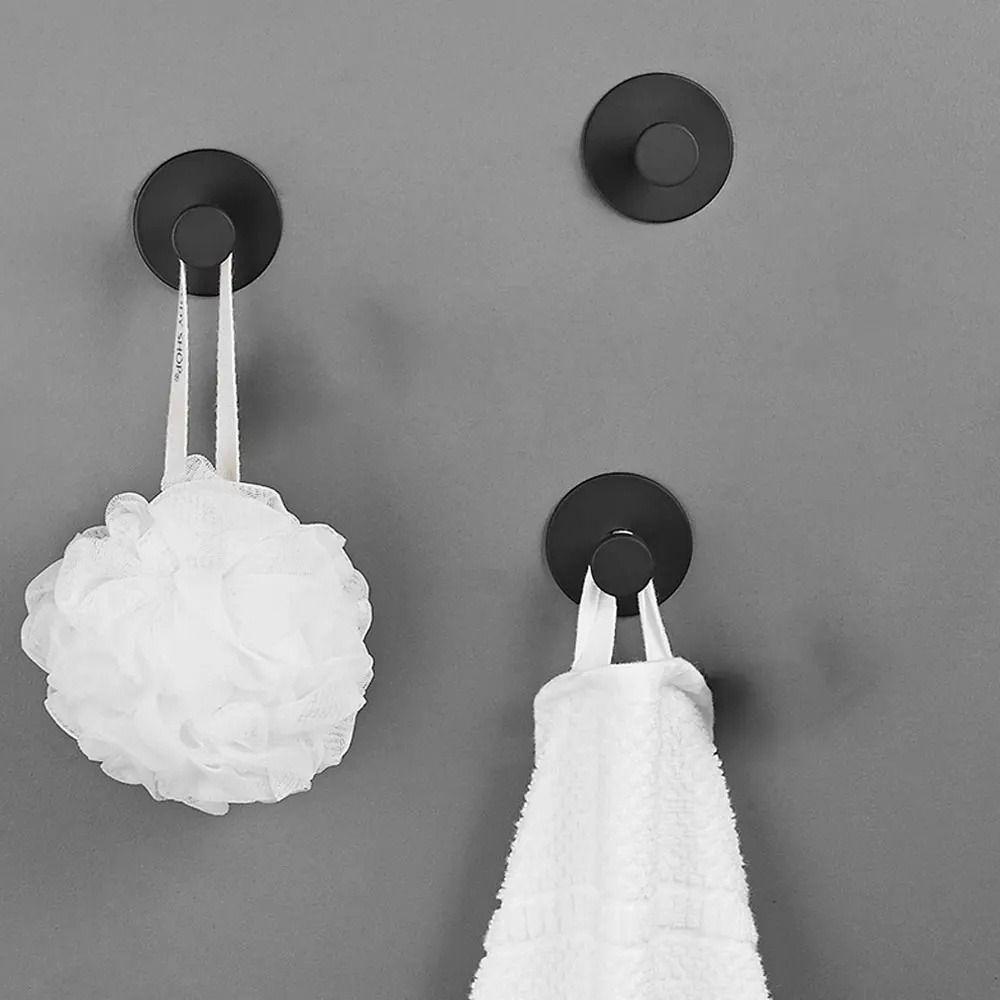 No Punch Clothes Towel Holder Waterproof Wall Hanger Small Wall Mount Hooks Robe Coat Towel