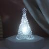 Veilleuse Arbre de Noël en Cristal Ornement de Bureau de Noël Lampe Arbre de Noël Cadeau de Noël Brille dans le Noir Décoration de Maison