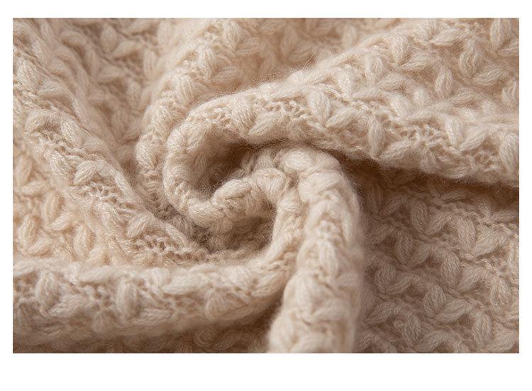 Women's Wool Knit Loose Cardigan - Autumn/Winter 2022 Fashion, Thick Short Jacket