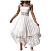 Summer Elegant Sexy White Dress For Women Fashion Sexy Lace Hollow Out Bridemaid Long Dress Ladies Holiday Wedding Maxi Dress