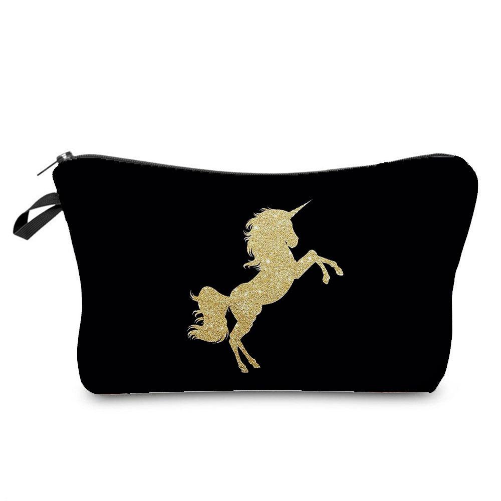 Women Unicorn Print Cosmetic Bag Toiletries Organize Travel Storage Case  6422
