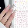 3D Ribbon Cute Silk Bowknot Nail Art Stickers Siders Self-Adhesive Kawaii Nail Decals Decoration DIY Manicure Accessories