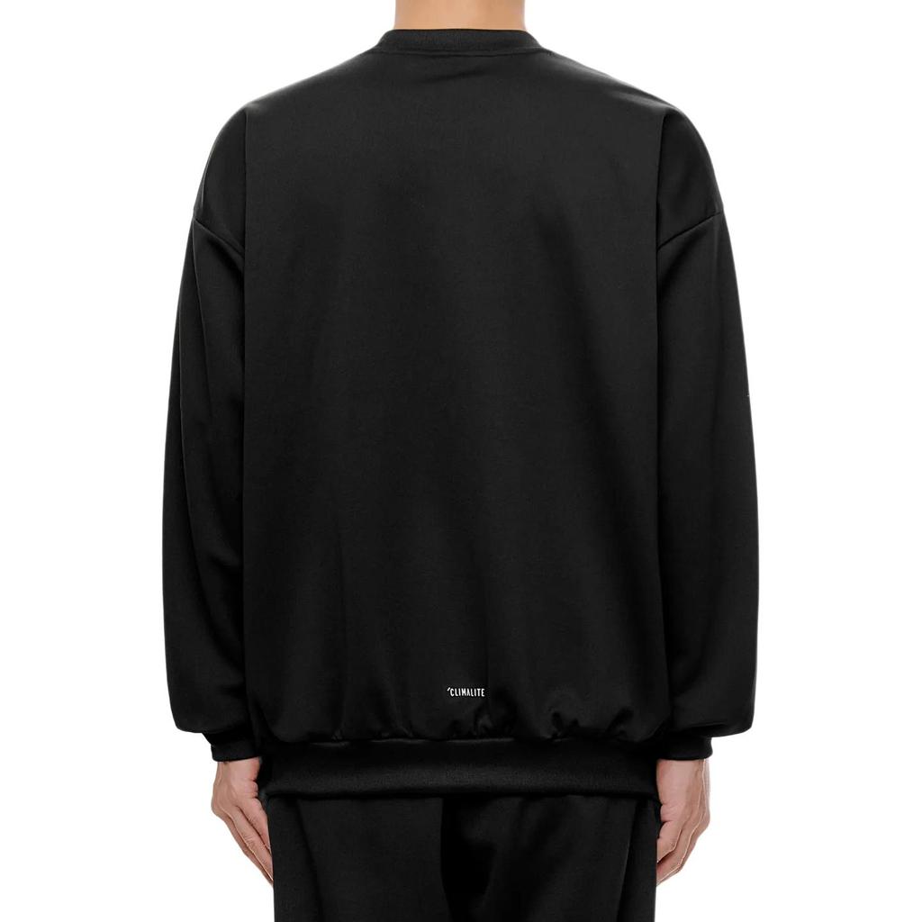 Adidas Fashionable Comfortable Versatile Crew Neck Pullover Striped Sweatshirt Men sweatshirt Black FN1663