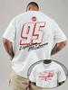 202526 Zomer Disney McQueen 95 Bedrukt Puur Katoen T-shirt Modieus Los Casual Korte Mouwen voor Zowel Mannen als Vrouwen