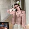 Summer new pure desire wind knitted hollow lace suspender vest female temperament slim and thin versatile top