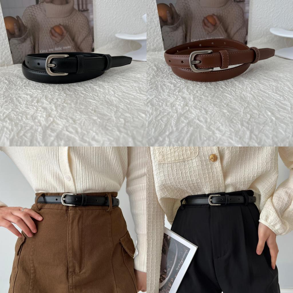 Elegant Womens Vintage Leather Belt Made With Premium Genuine Cowhide Ideal For Fashionable Looks Denim