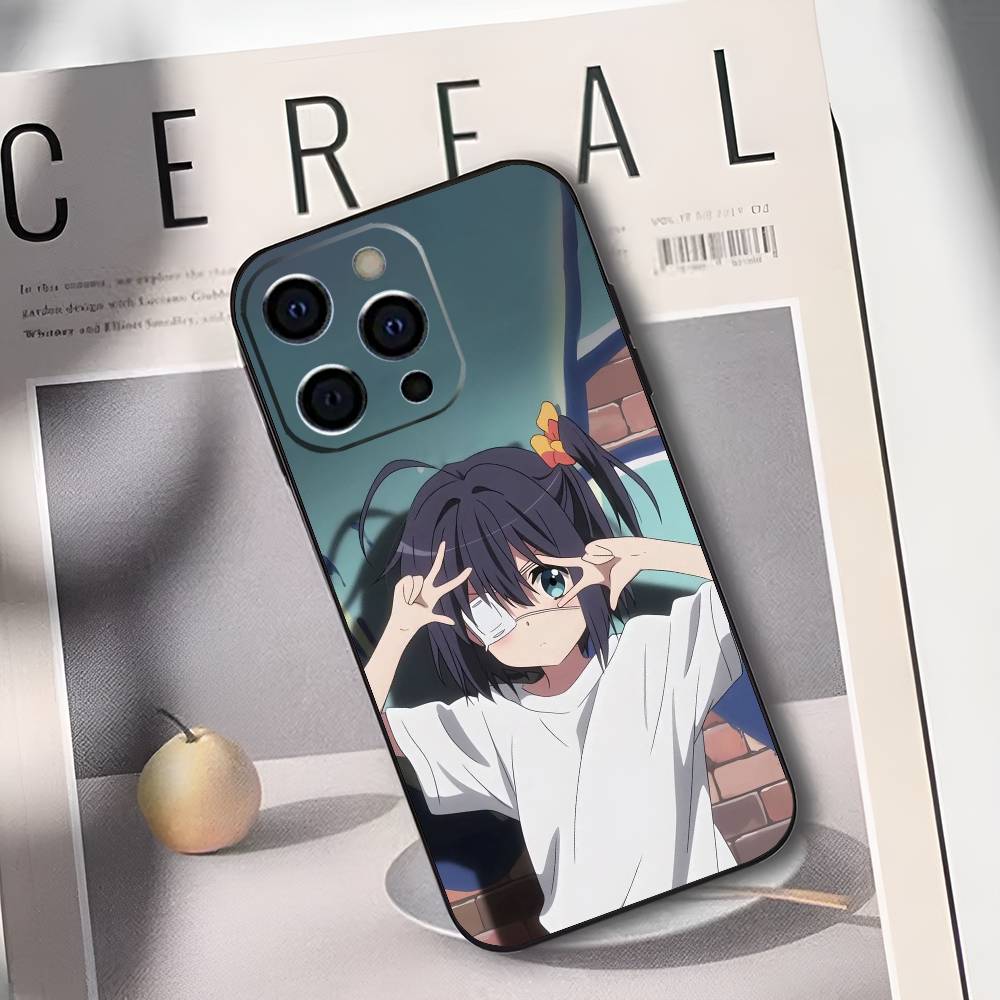Милый Чехол для Телефона R-Rikka T-TAKANASHI Для iPhone 17,16,15,14,13,12,11 Plus,Pro Max,XS,Мягкий Силиконовый Черный Чехол iPhone14Pro