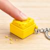 Cheese Shaped Push Button Keychain Toy Stress Relief Key Ring Fidget Sensory Small Portable Key Holder Accessory for Everyday Use