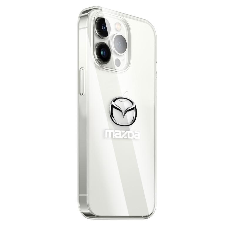 New Fashion Car Logo Transparent Phone Case For IPhone 11 12 13 14 Pro Max XR X XS SE 7 8 Plus For Mazda MX-5 Miata