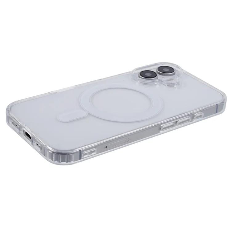WANLONFENG LM Series For iPhone 16 Clear Phone Case Compatible with MagSafe with Screen Film (Big Lens Hole)
