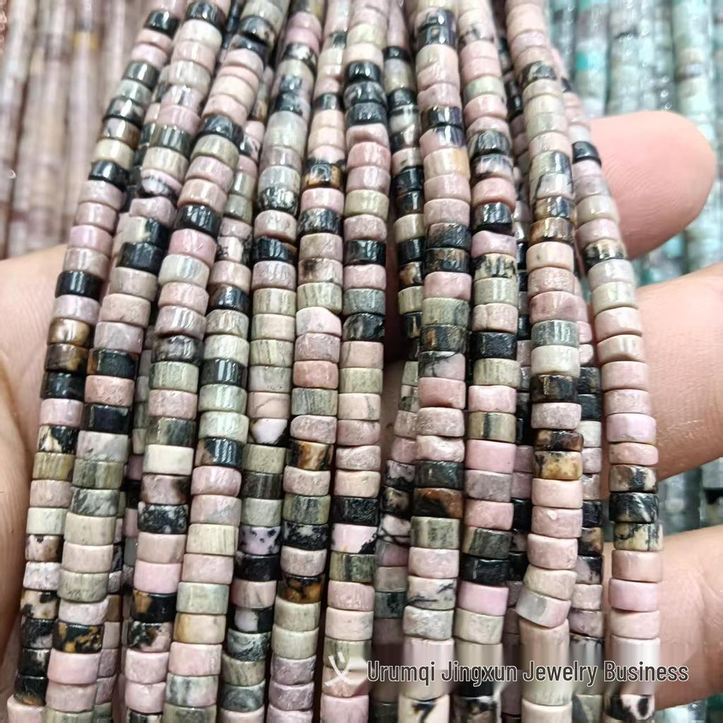 2x4mm Natural Agate Stone Separator Beads for DIY Jewelry Making - Loose Semi-Finished Accessories In Stock