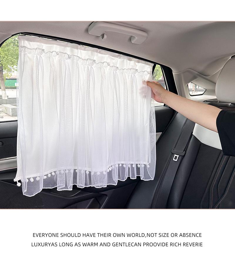 Double Layer Sunshade Curtain for Car Side Windows - Baby Sun Protection & Heat Insulation