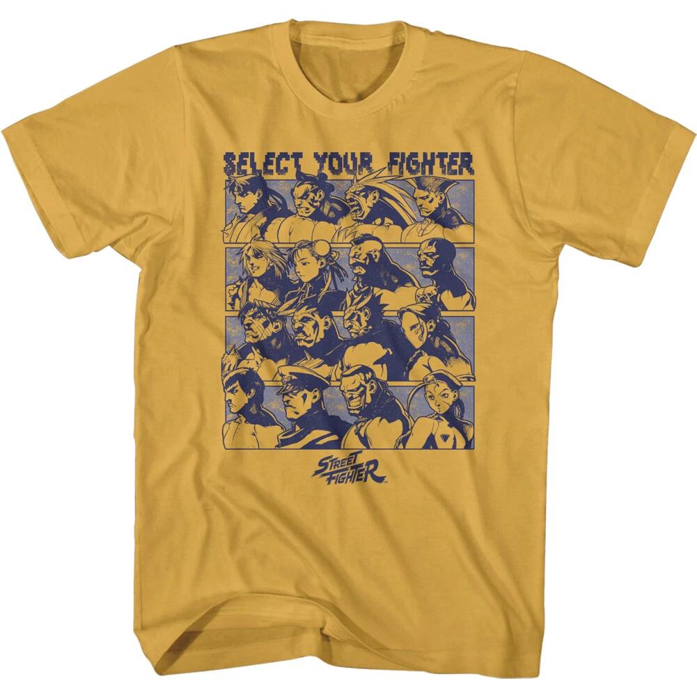 Street Fighter Capcom Video Game Select Your Fighter Blanka Makoto Men s T-Shirt XL