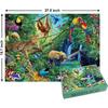Jigsaw Puzzles for Adults 1000 Piece - Every Piece Is Unique - Precise Interlocking Tropical Forest Animals Thick Sturdy Cardboard Family Game Puzzle