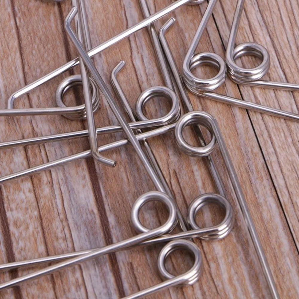 20Pcs New Gardening Hardware Compression Spring Silver Spring Steel Gardening Scissors Accessories V Shape 5x7cm Torsion Spring