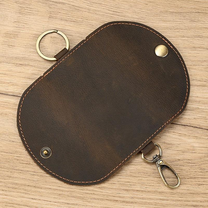 Genuine Leather Keychain Keys Organizer Case Men Women High Quality Buckle Multifunction Car Key Bag Housekeeper Holders Pouch
