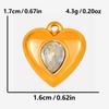 Never Fade Heart Charm Water Drop Rhinestone 6pcs Stainless Steel Charms For Jewelry Making Supplies Metal Pendant DIY Materials