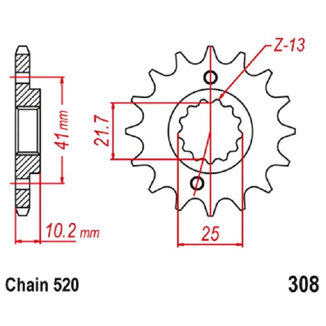 XT660X 520 Motorcycle Front Sprocket For Yamaha  Super Motard 04-15 XTZ660Z XTZ 660Z Tenere 660 08-15