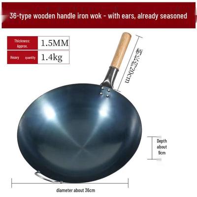 Lijia Gusseisen Wok mit Einzelgriff