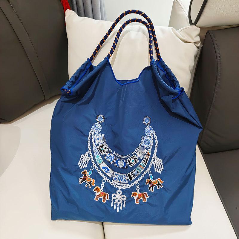 Individuell bestickte Canvas-Tragetasche - Große Umhängetasche für Handy & Einkäufe für Damen