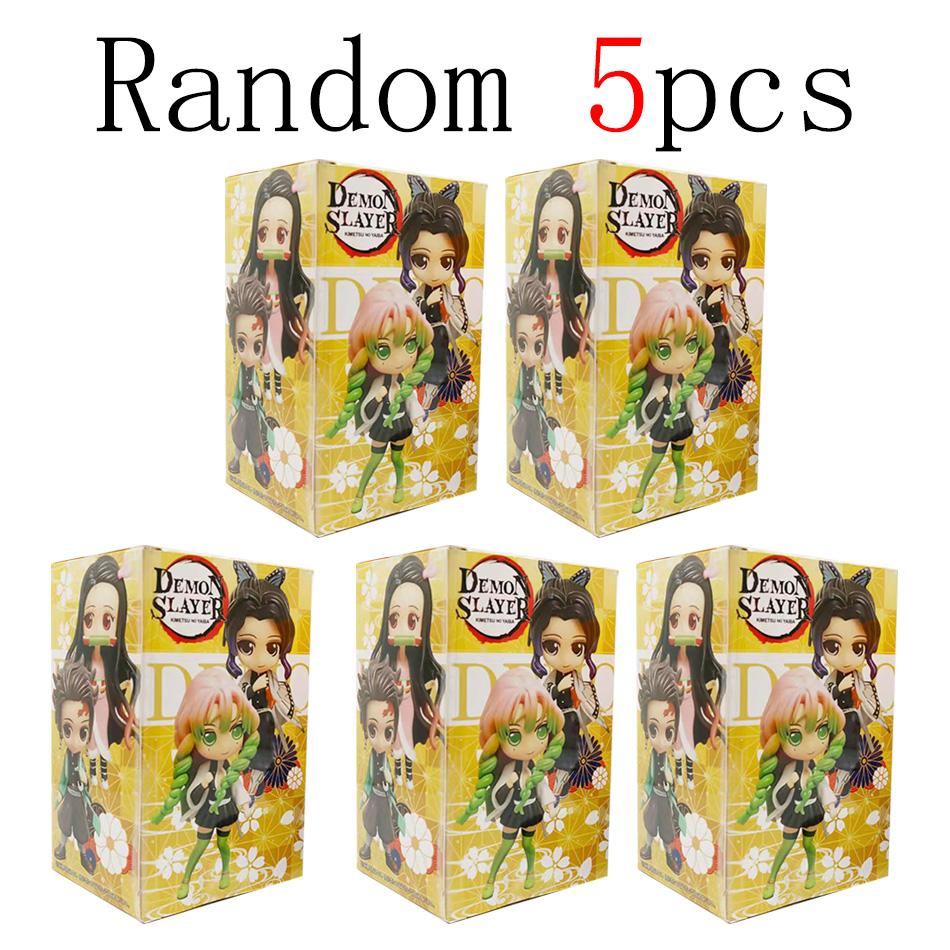 14Cm Anime Figure Nezuko Tanjirou Zenitsu Inosuke Kyoujurou Giyuu Kawaii Qposket Pvc Model Toys Children Gift