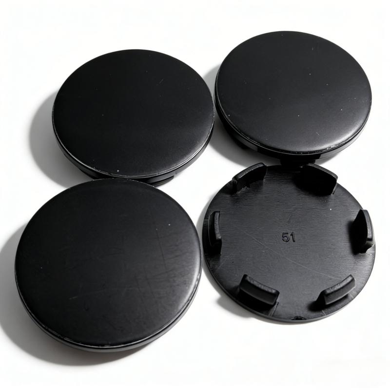 4pcs No Logo Black/Silver Emblem Car Wheel Center Caps 51MM 46MM Wheels Hub Cap Rim Hubcaps Dust Cover Replace Car Accessories