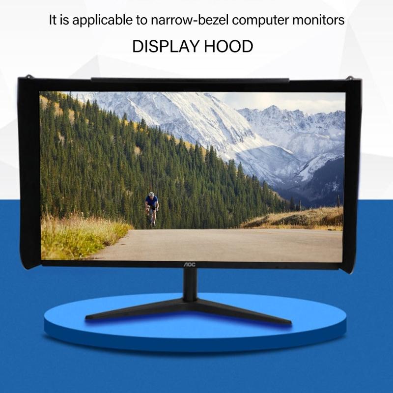 27inch LCD LED Video Monitor Hood Sunshade Sunhood Monitor Frame Computer Monitor Sunshade Desktop Protective Hood